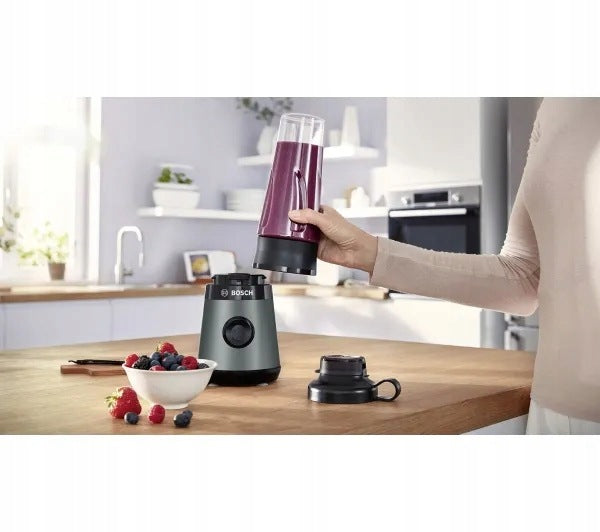 Cup Blender Bosch MMB2111S 450W 0,6L VitaPower Smoothie ToGo Silver Packaging status original