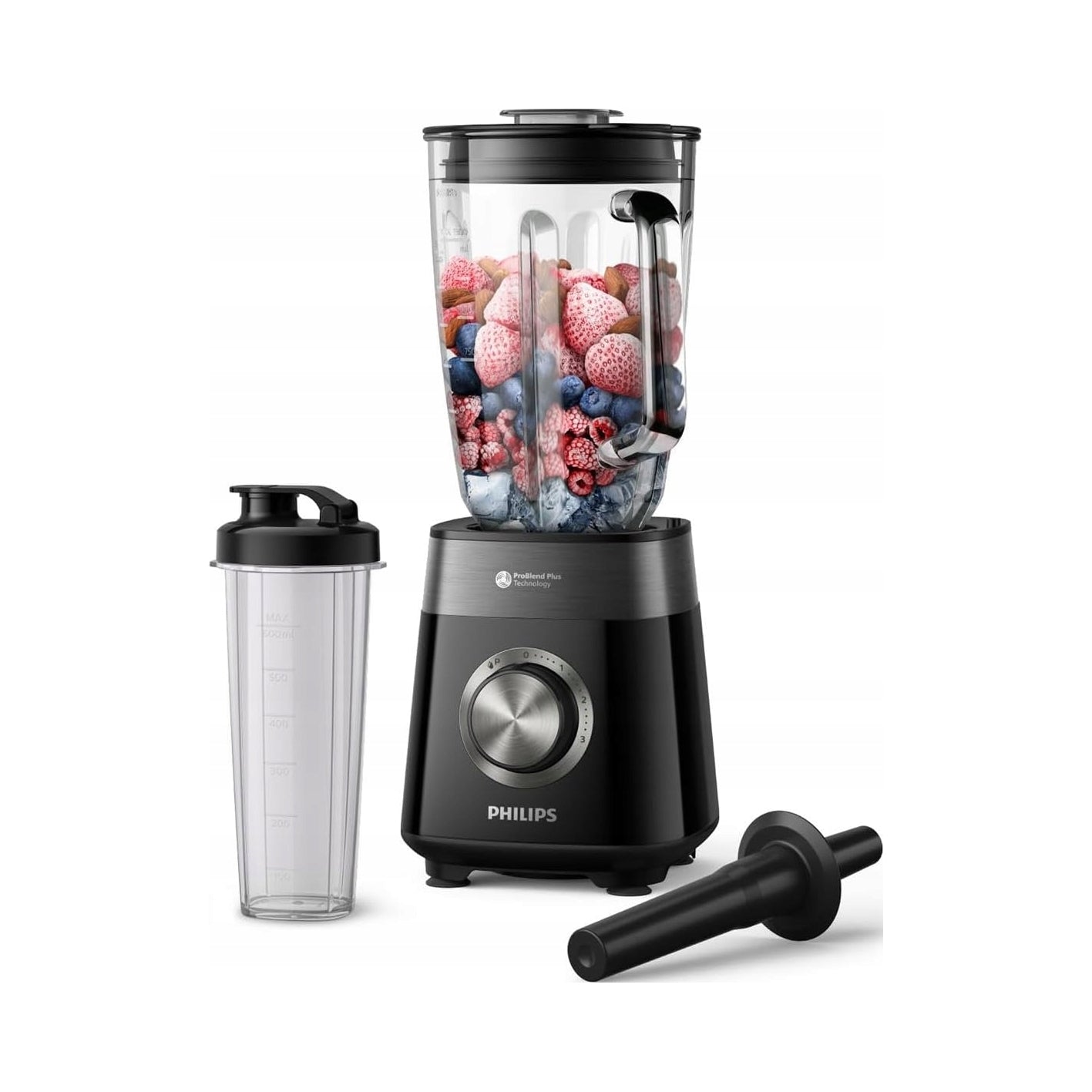 Cup blender Philips Series 5000 1200 W 2 L HR3031/00 black + water bottle