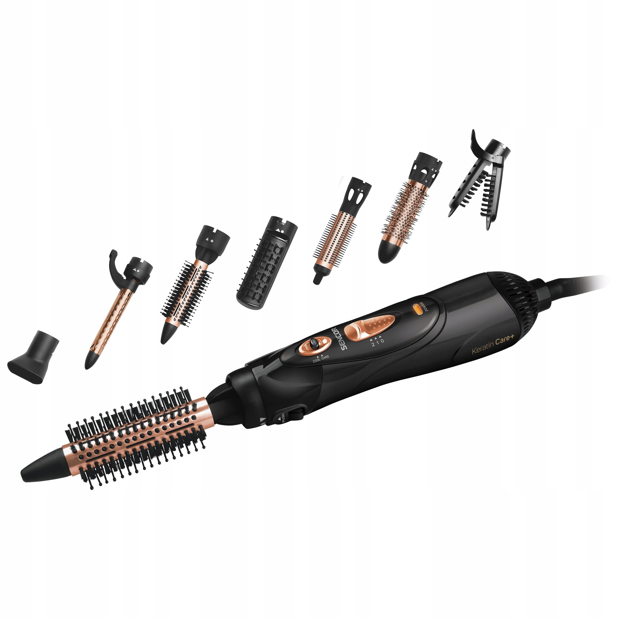 Curler Hair Dryer with Ionization SHS 8550BK + Tips