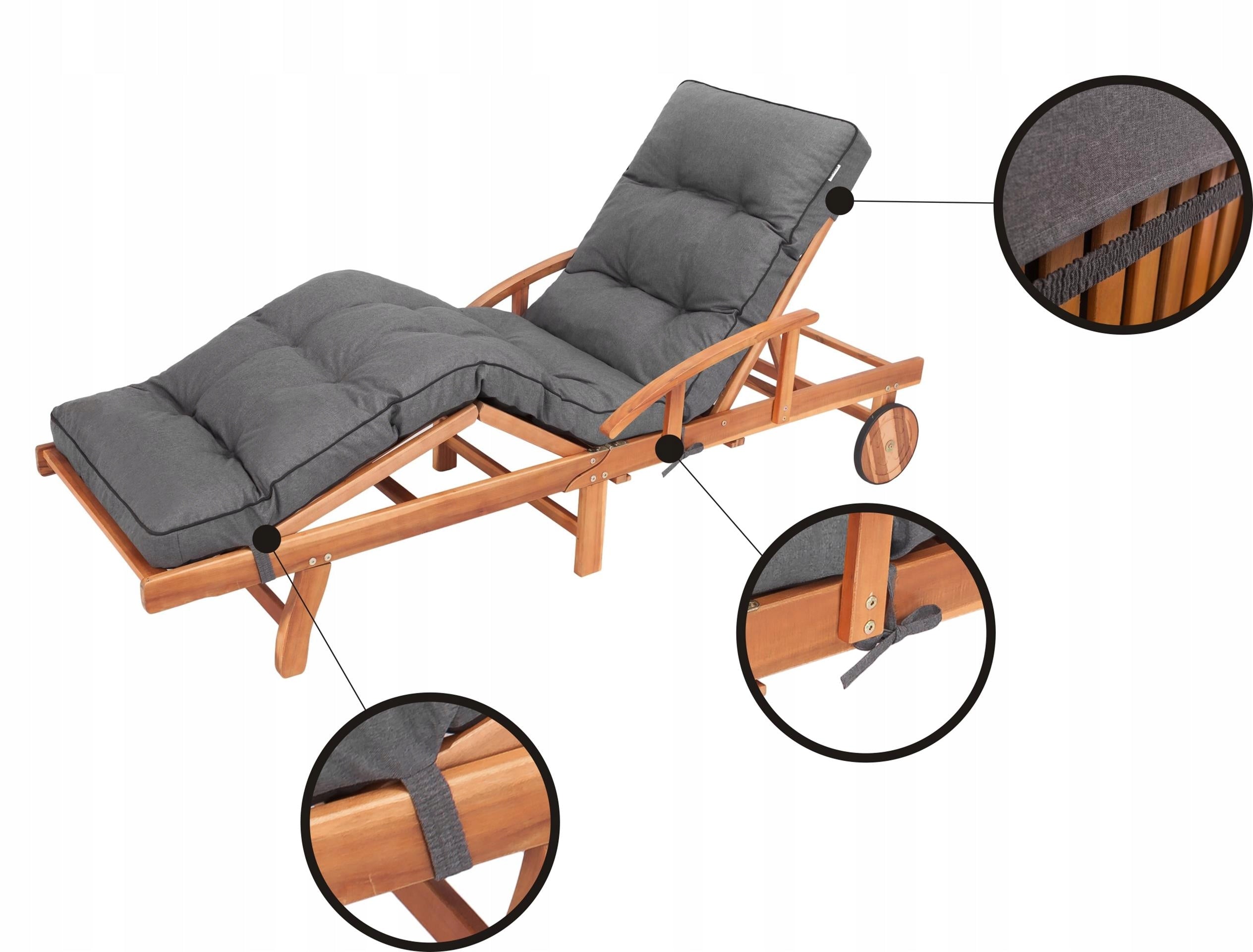 Cushion for garden lounger long - Cushion for furniture waterproof 201x55 cm Manufacturer code HUGGRF2
