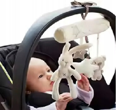 Cute Plush crib stroller pendant rattle melody