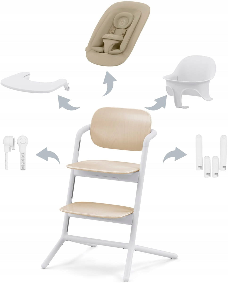 Cybex Lemo 4in1 Set Sand White Highchair