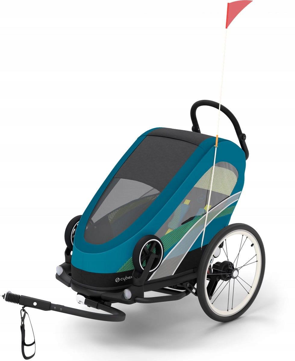Cybex Sport Zeno Bike Trailer 2in1 Sports Trolley Turquoise