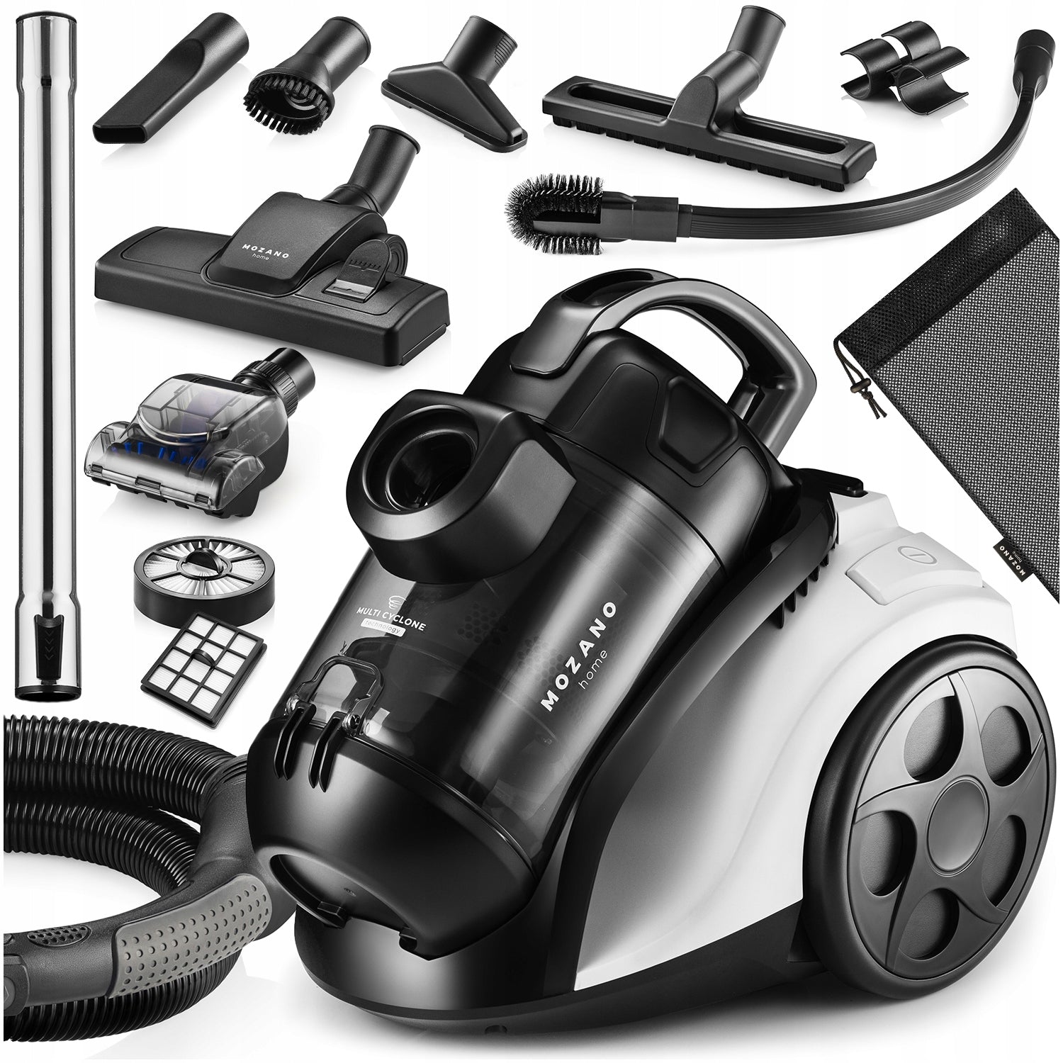 Cyclone VACUUM CLEANER 4000W BAGLESS TURBO BRUSH HEPA FILTER 15in1 MOZANO