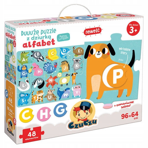 CzuCzu Large puzzle with hole Alphabet 3