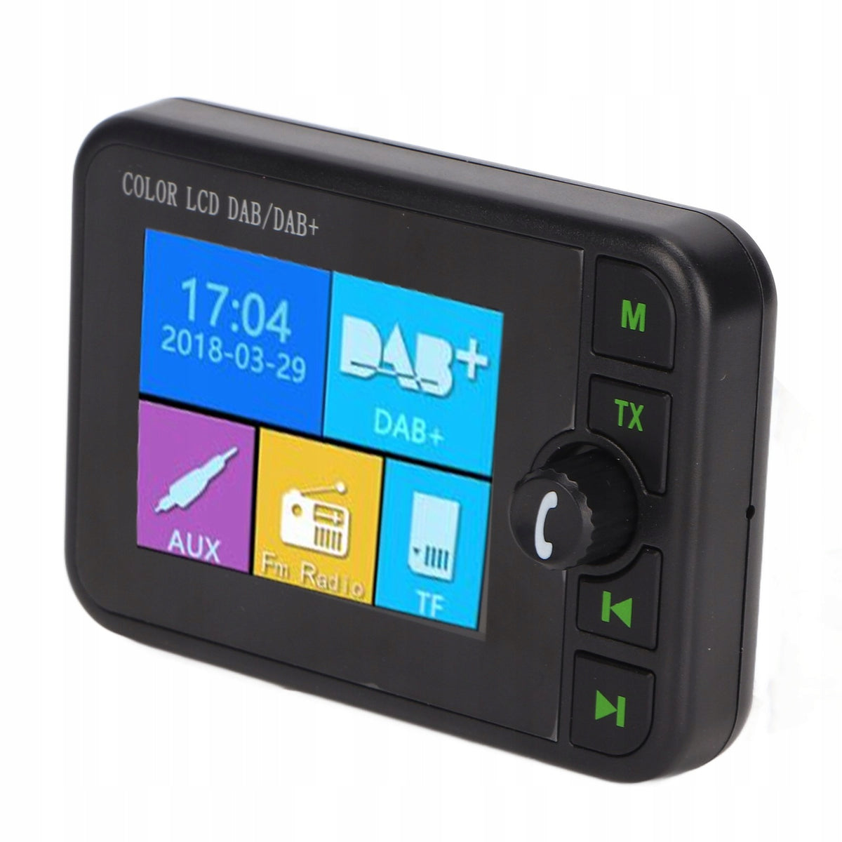 DAB RADIO RECEIVER POWERED BY USB WITH TFT SCREEN +ANTENNA Packaging status original