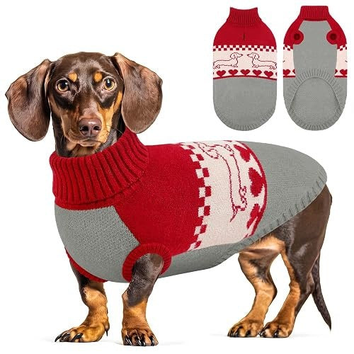 DACHSHUND DOG SWEATER KNIT PATTERN WINTER HEARTS for home gift Manufacturer code SWC5908151005514