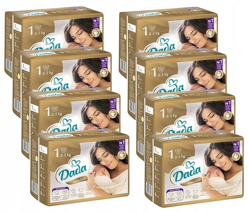 DADA Extra Care Size 1 Diapers 208pcs