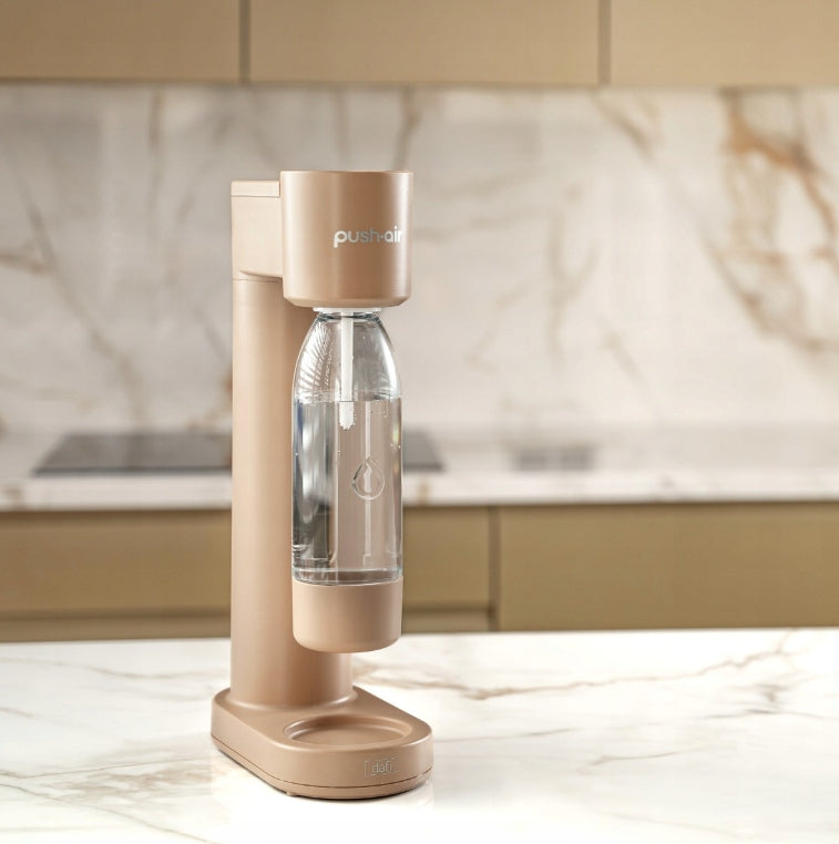 DAFI PushAir Saturator for water siphon cappuccino + CO2 cartridge + bottle 0,7 soda Customs tariff code 82100000