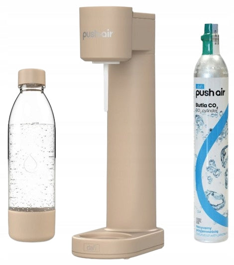 DAFI PushAir Saturator for water siphon cappuccino + CO2 cartridge + bottle 0,7 soda