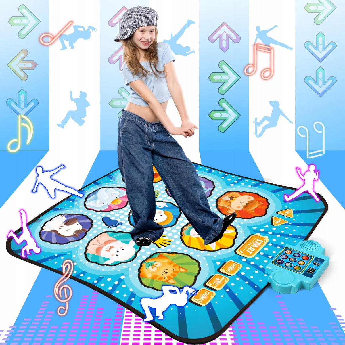 DANCE MAT FOR DANCING ANIMALS MUSIC 103x87cm Brand no brand