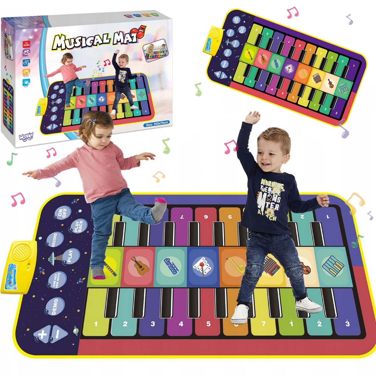 DANCE MAT MUSIC INTERACTIVE ARCADE PIANO XXL WOOPIE