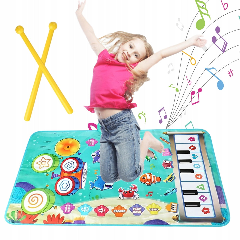 DANCE MAT MUSICAL EDUCATIONAL PIANO FOR CHILDREN SOUNDS OF INSTRUMENTS