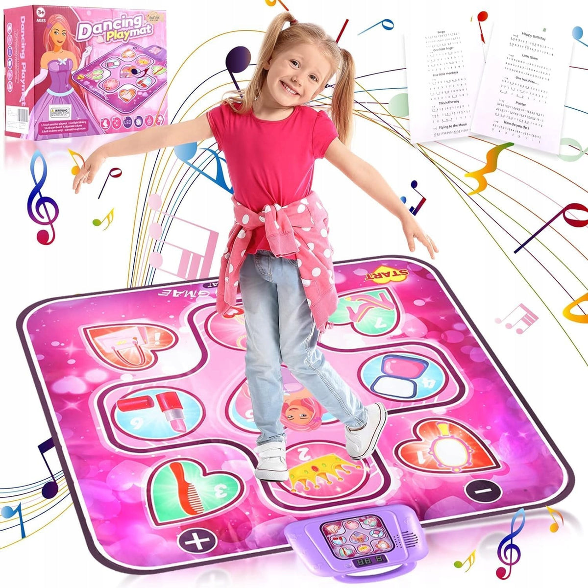 DANCE MUSIC MAT INTERACTIVE SOUND LIGHT FOR KIDS GAME