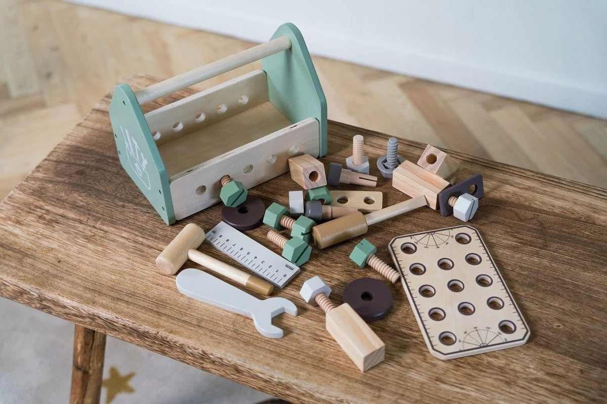 DANTOY Wooden tool box 26 parts Product weight with unit packaging 0.15 kg