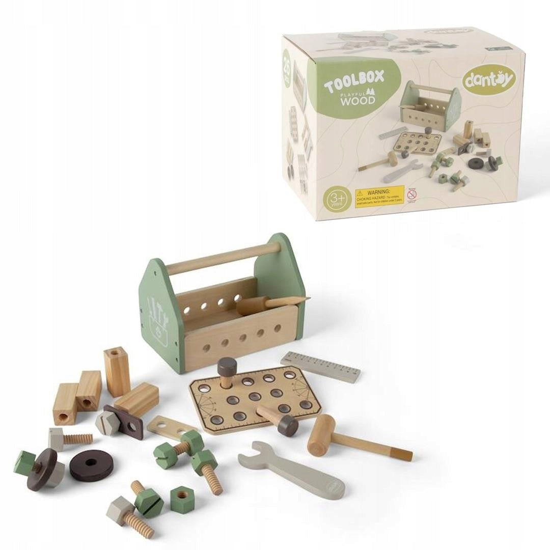 DANTOY Wooden tool box 26 parts