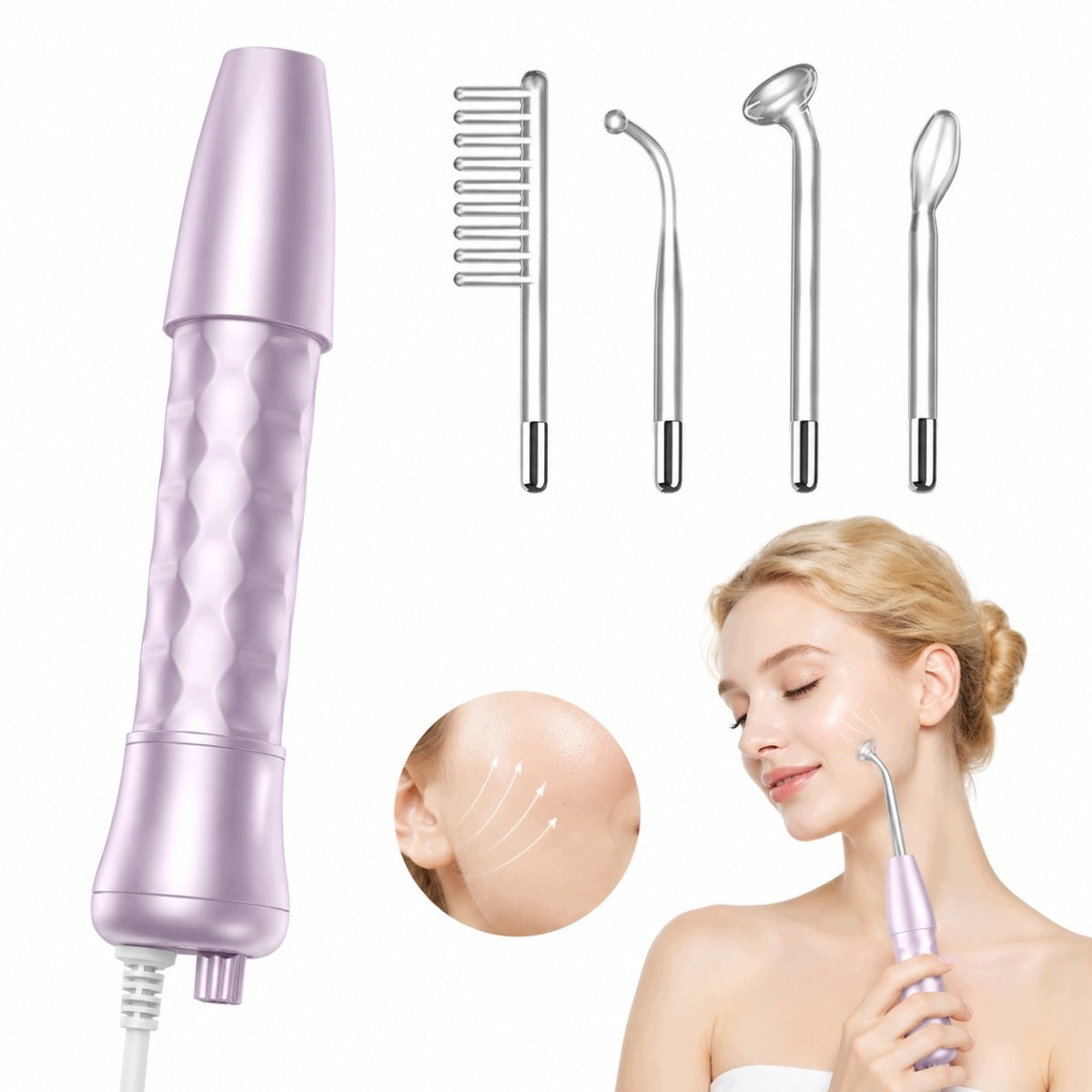DARSONVAL DEVICE 30W THERAPY FACIAL SKIN CARE STRONG 4 PELLETS