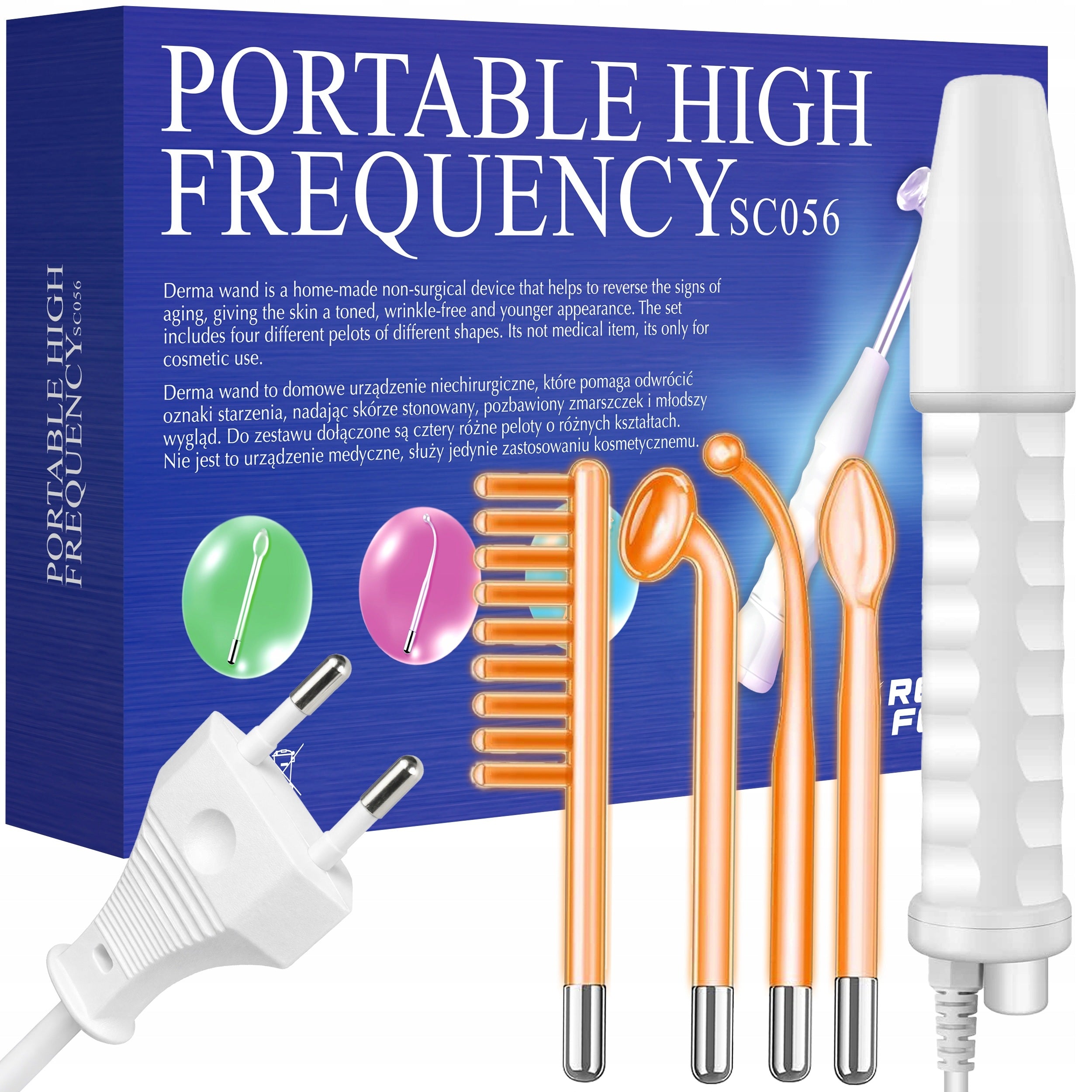 DARSONVAL OZONE THERAPY 4 PELLETS ELECTRODE CARE FOR BODY FACE
