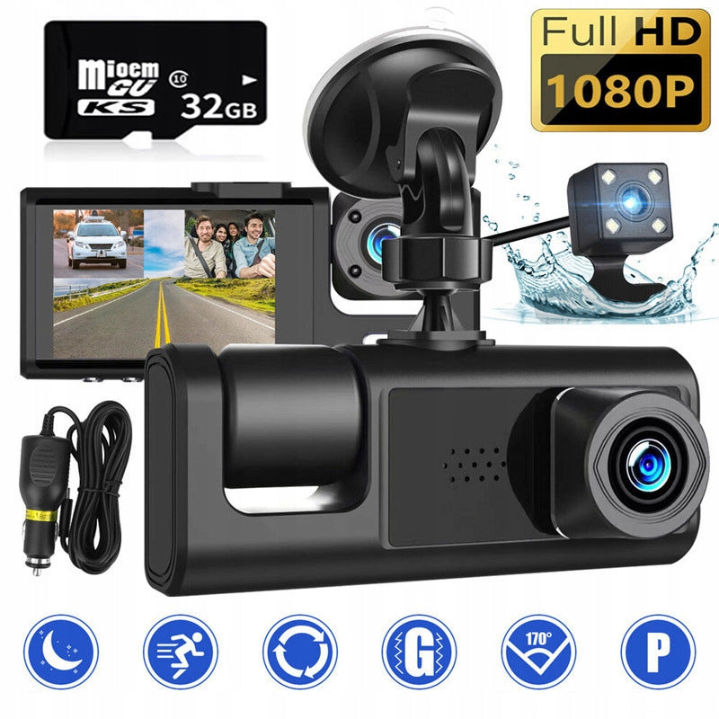 DASH CAM VIDEO RECORDER + REVERSING CAMERA WDR 32GB