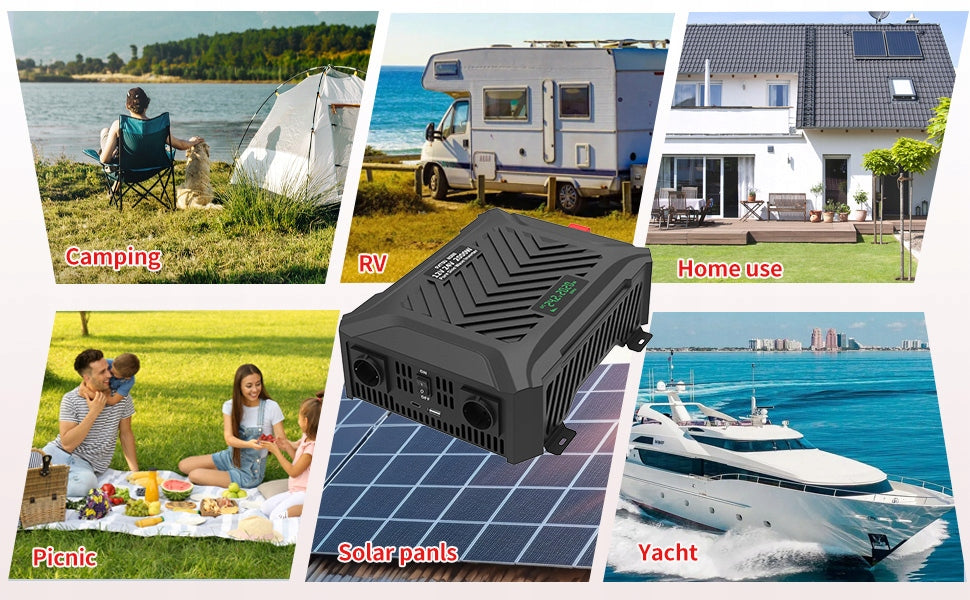 DATOUBOSS PSW-E2000W Inverter 12V 230V 2000W 4000W Pure Sinus With USB Brand DATOUBOSS