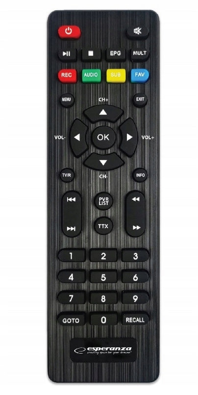 DECODER TV TUNER FOR TERRESTRIAL TV HD DVB-T2 HEVC H.265 REMOTE CONTROL Brand Esperanza