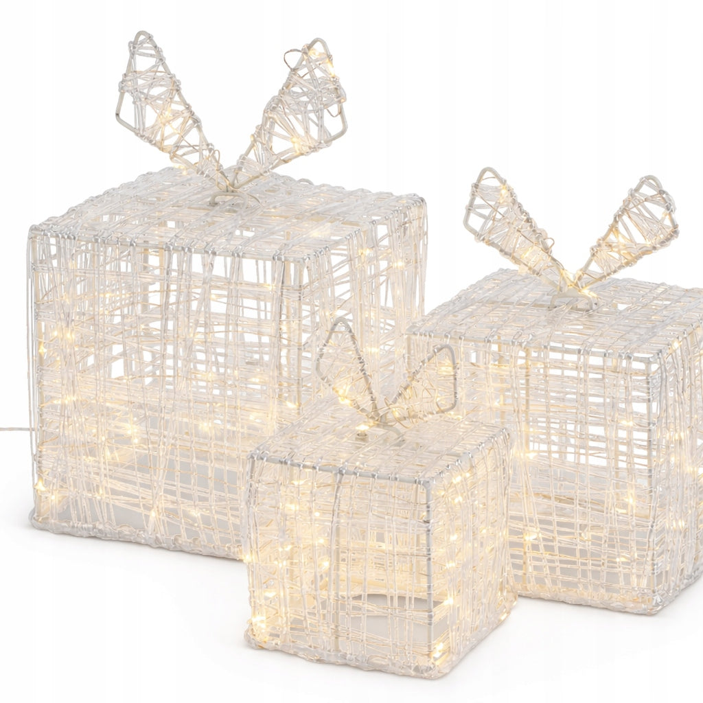 DECORATION LED CHRISTMAS GIFTS SET OF 3 PCS LIVARNO HOME