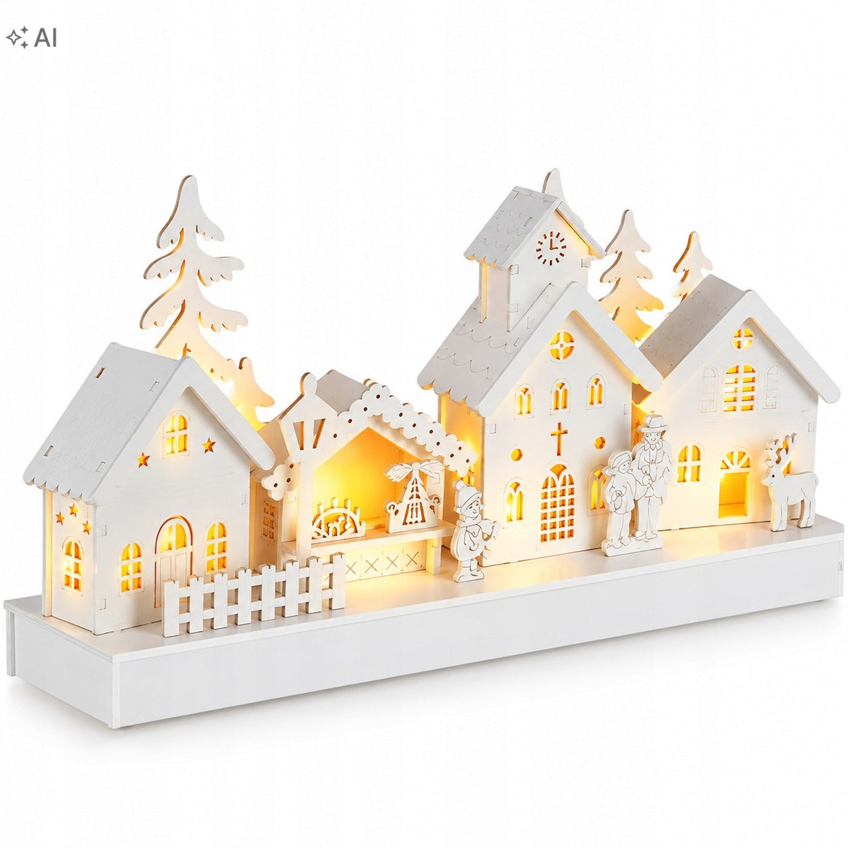 DECORATION NATIVITY SCENE LED CHRISTMAS WOODEN CHRISTMAS WREATH FOR THE HOLIDAYS