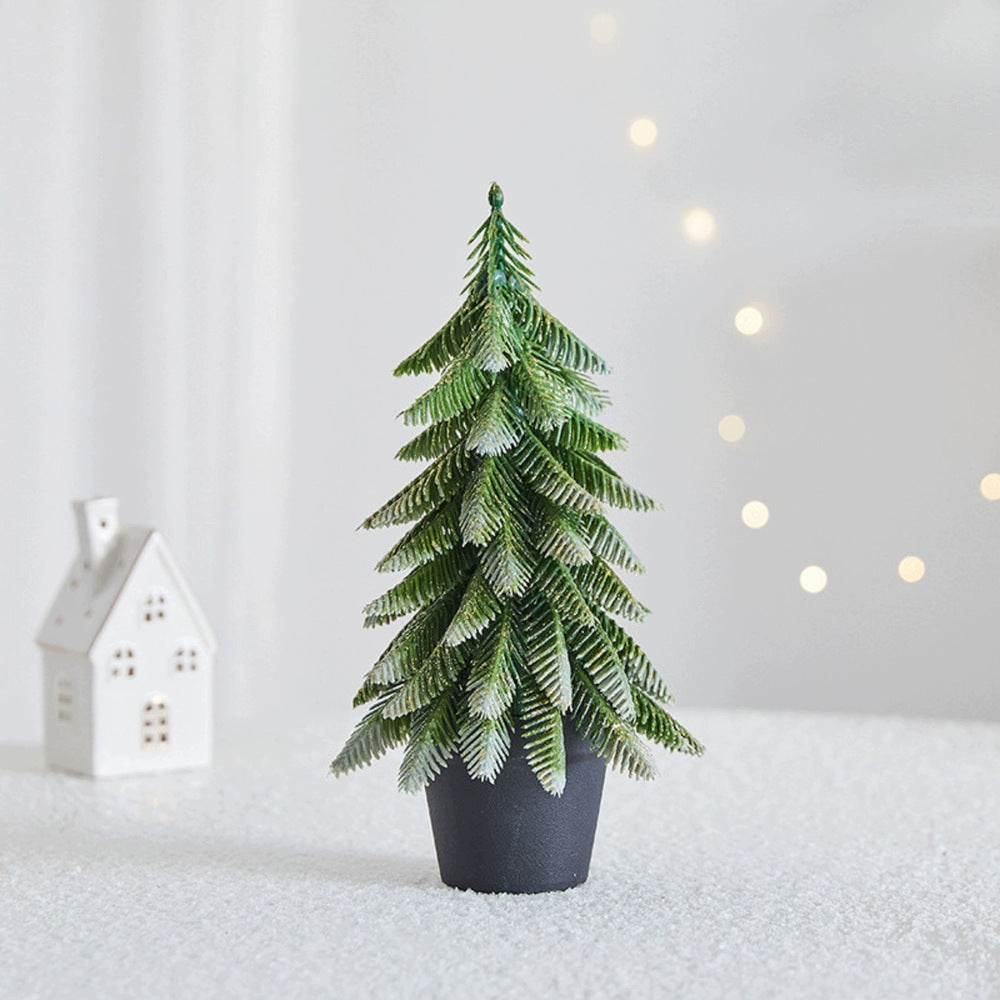 DECORATIVE ARTIFICIAL CHRISTMAS TREE IN POT SILVER SMALL 22 X 10 CM Manufacturer code 4903192294676