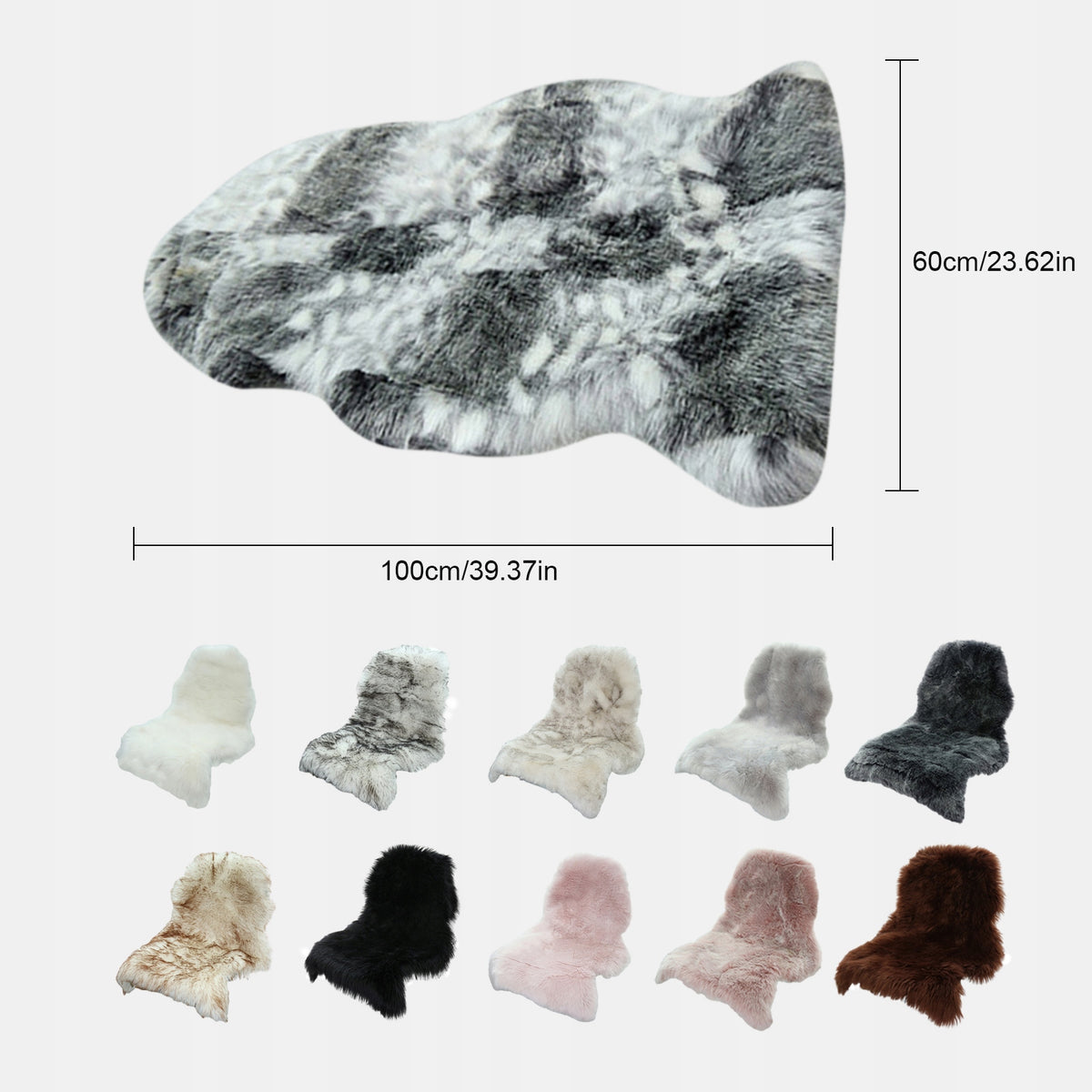 DECORATIVE CARPET SHEEP 100X60 PINK SOFT COMFORTABLE ACOUSTIC Length 100 cm