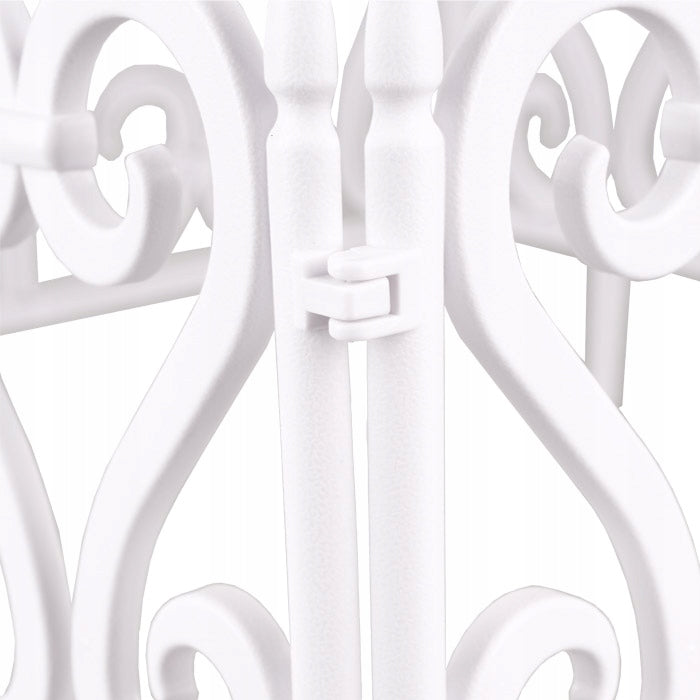 DECORATIVE GARDEN FENCE 37 x 240cm WHITE 4pcs LAWN FENCE DISCOUNT Manufacturer Plantina