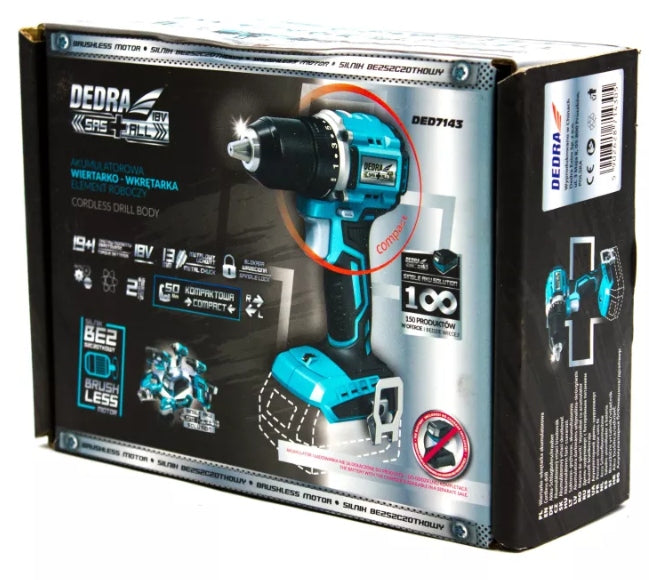 DEDRA Cordless drill18V, SAS+ALL DED7143, brushless EAN (GTIN) 5902628714305