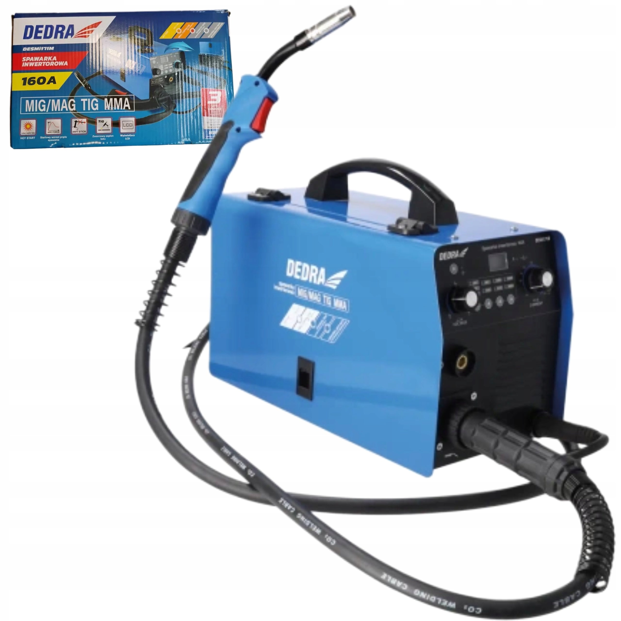 DEDRA INVERTER WELDING MACHINE 160A IGBT MIG/MAG WITH TIG MMA DESMI171M FUNCTION Model DESMI171M
