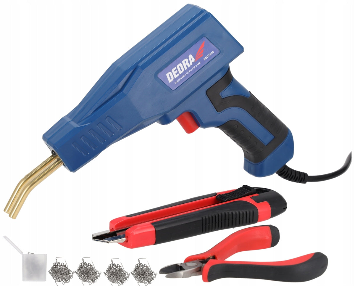 DEDRA Plastic welding machine 50W temp. 500 degree staples 4x100pcs DED7528 Manufacturer code DED7528