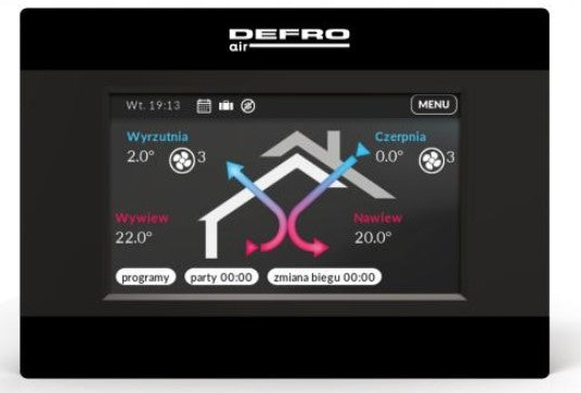 DEFRO RECUPERATION DAIR VENTILATION UNIT DRX 400 V OPTI 450M3/H Manufacturer code REKU-DRX-OPTI-400-V