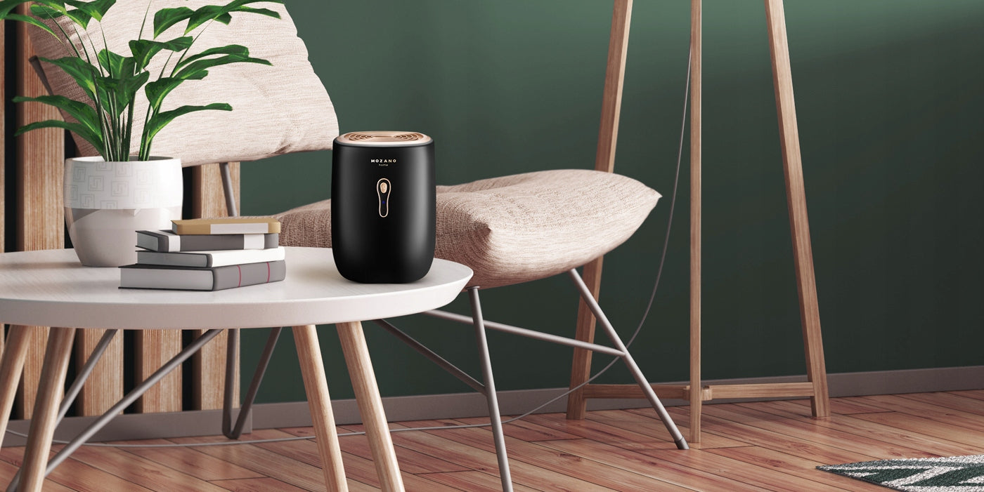 DEHUMIDIFIER 800ML COMPACT MOISTURE ABSORBER BLACK AND GOLD Brand Mozano