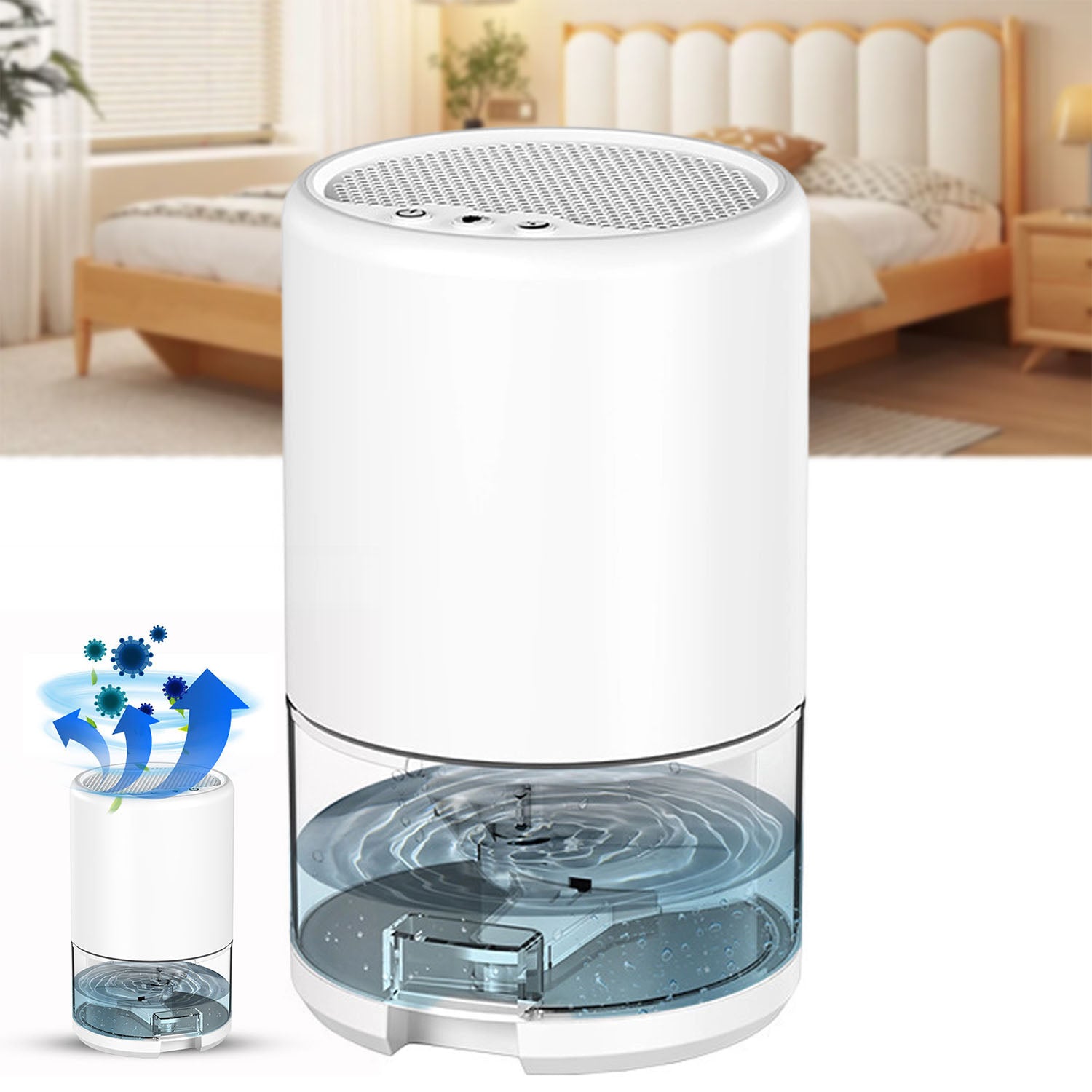 DEHUMIDIFIER COMPACT MINI PELTIER MOISTURE ABSORBER 1000 ML