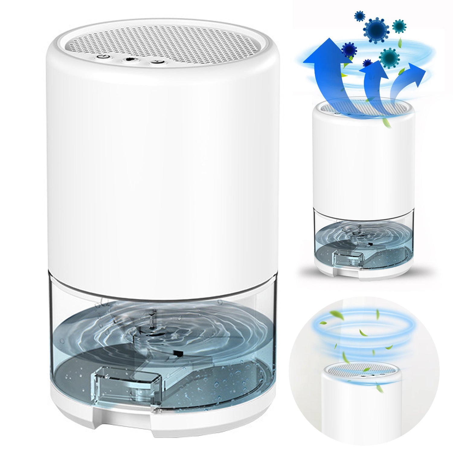DEHUMIDIFIER FOR AIR DRYING QUIET EFFICIENT PREVENT MOISTURE ABSORBER WHITE