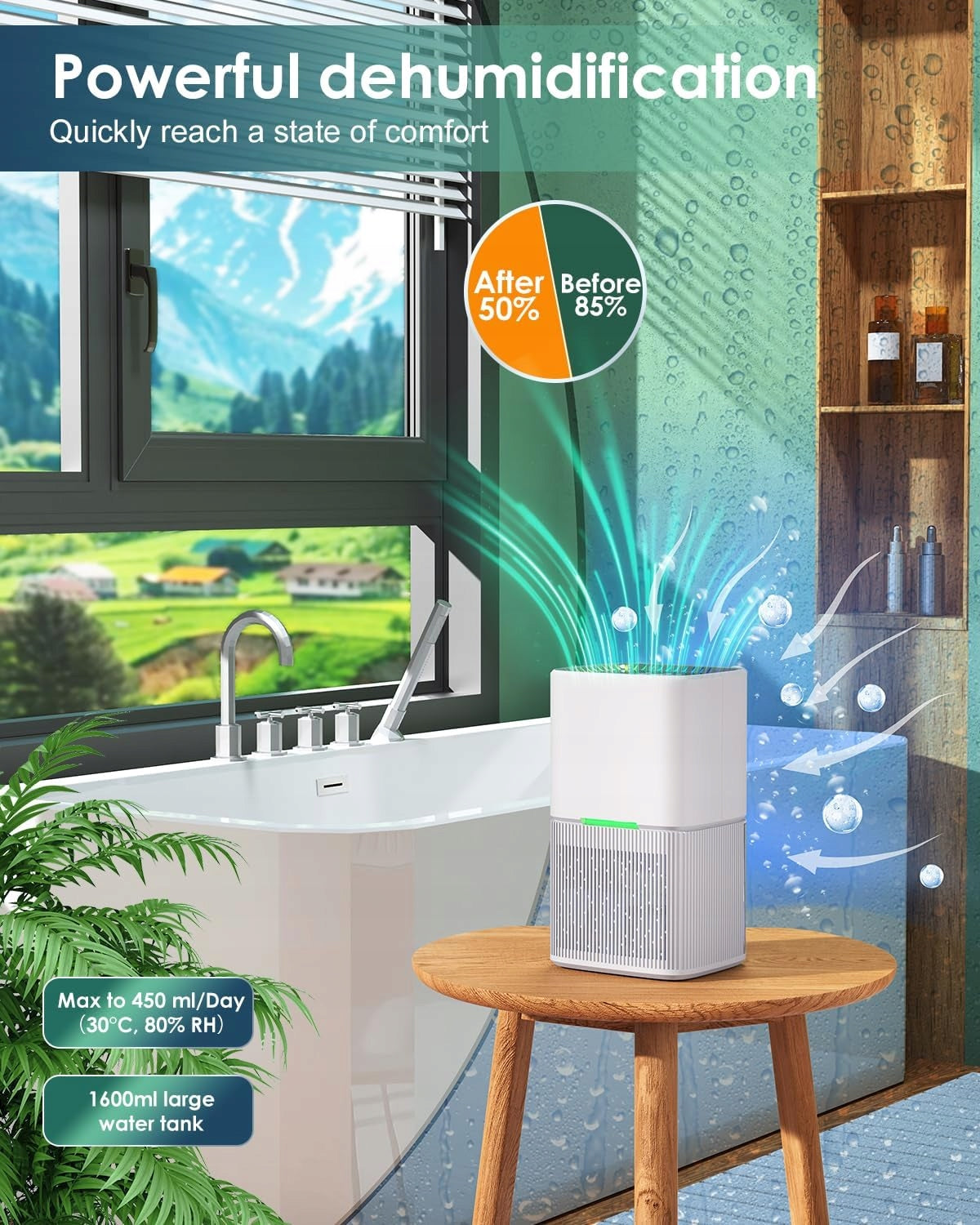 DEHUMIDIFIER FOR HOME CELLAR MOTORHOME 1.6L Dehumidifier D3 1600 ml EAN (GTIN) 0737534512463
