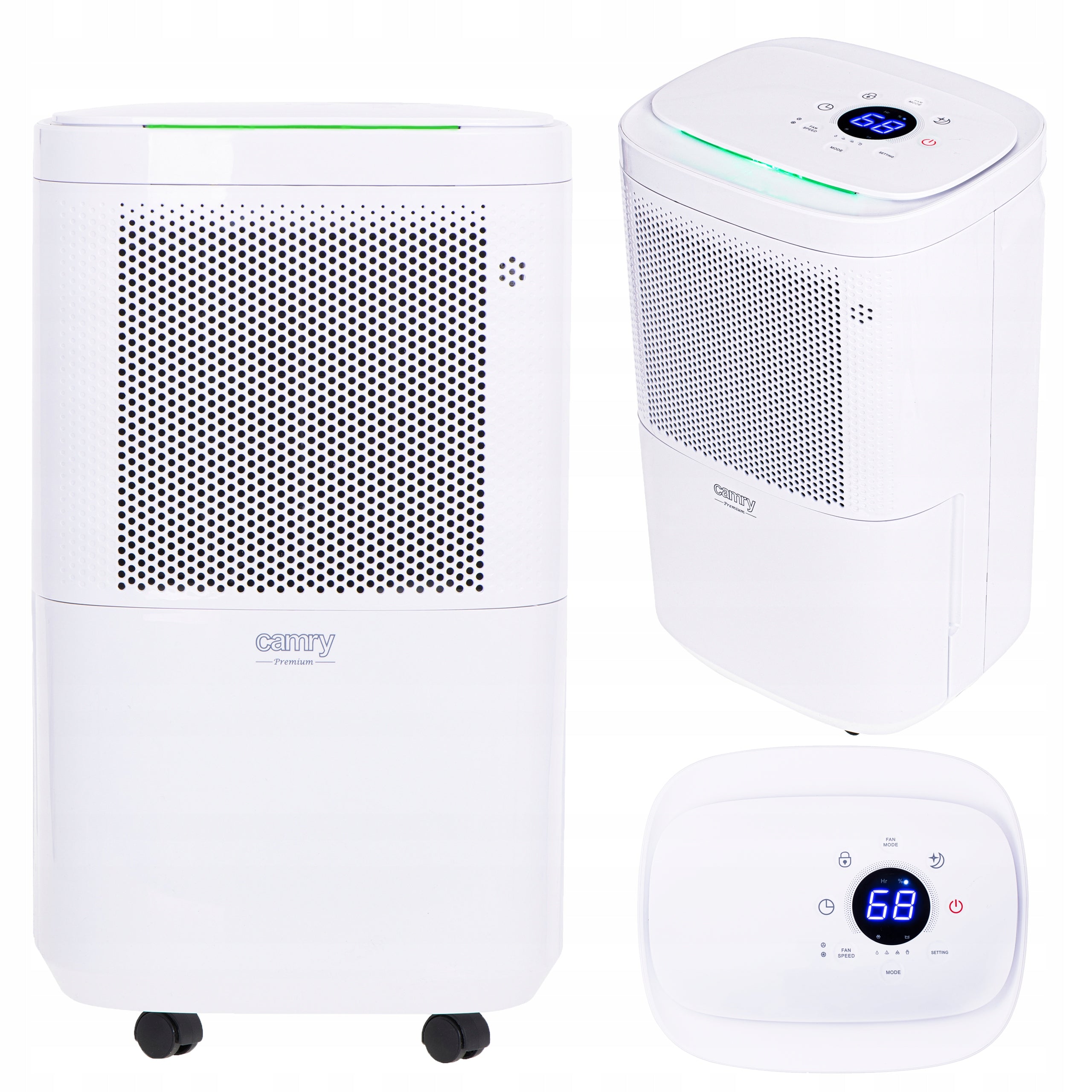 DEHUMIDIFIER HOUSEHOLD MOISTURE ABSORBER EFFICIENT 10l/24h LED TIMER