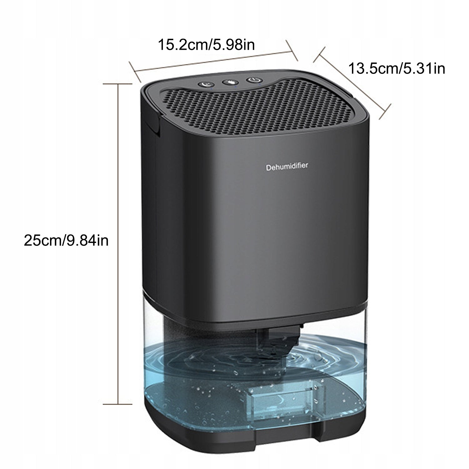 DEHUMIDIFIER MOISTURE ABSORBER 1000mL QUIET AUTOMATIC SHUTDOWN Brand no brand