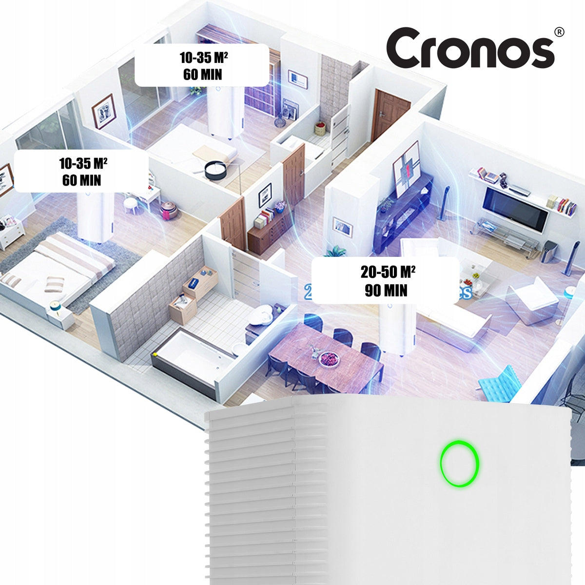 DEHUMIDIFIER MOISTURE ABSORBER 12L/24h WiFi TIMER HIGROSTAT PREMIUM Manufacturer code OL12-BD031C 12L