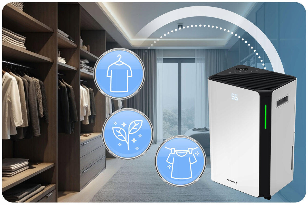 DEHUMIDIFIER MOISTURE ABSORBER 20L/24H HYGROSTAT TIMER WI-FI TUYA Medical device no