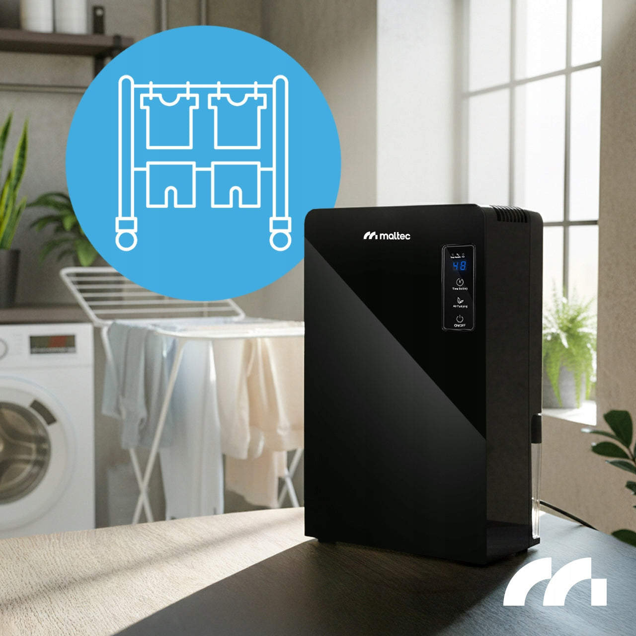 DEHUMIDIFIER MOISTURE ABSORBER LARGE QUIET POWERFUL 2200ML 90W Manufacturer code 107529
