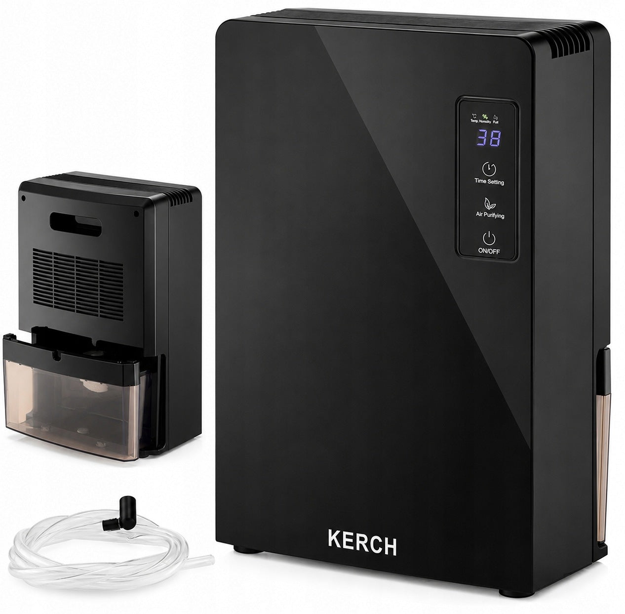 DEHUMIDIFIER MOISTURE ABSORBER PURIFIER KERCH ULTRA BLACK 90W