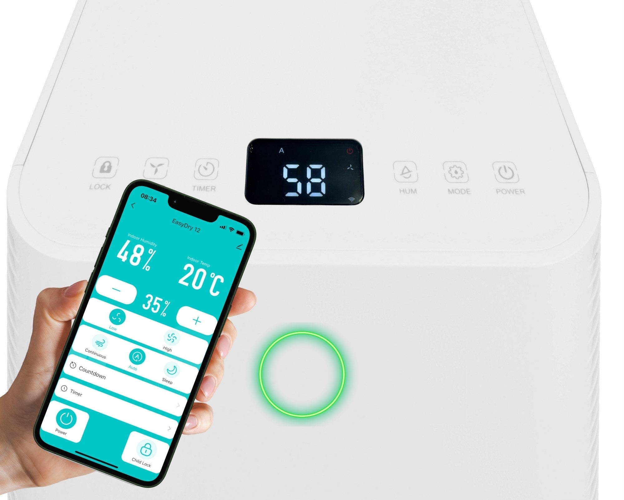 DEHUMIDIFIER home moisture absorber Mission Air EASY 12L/24h WiFi Packaging status original