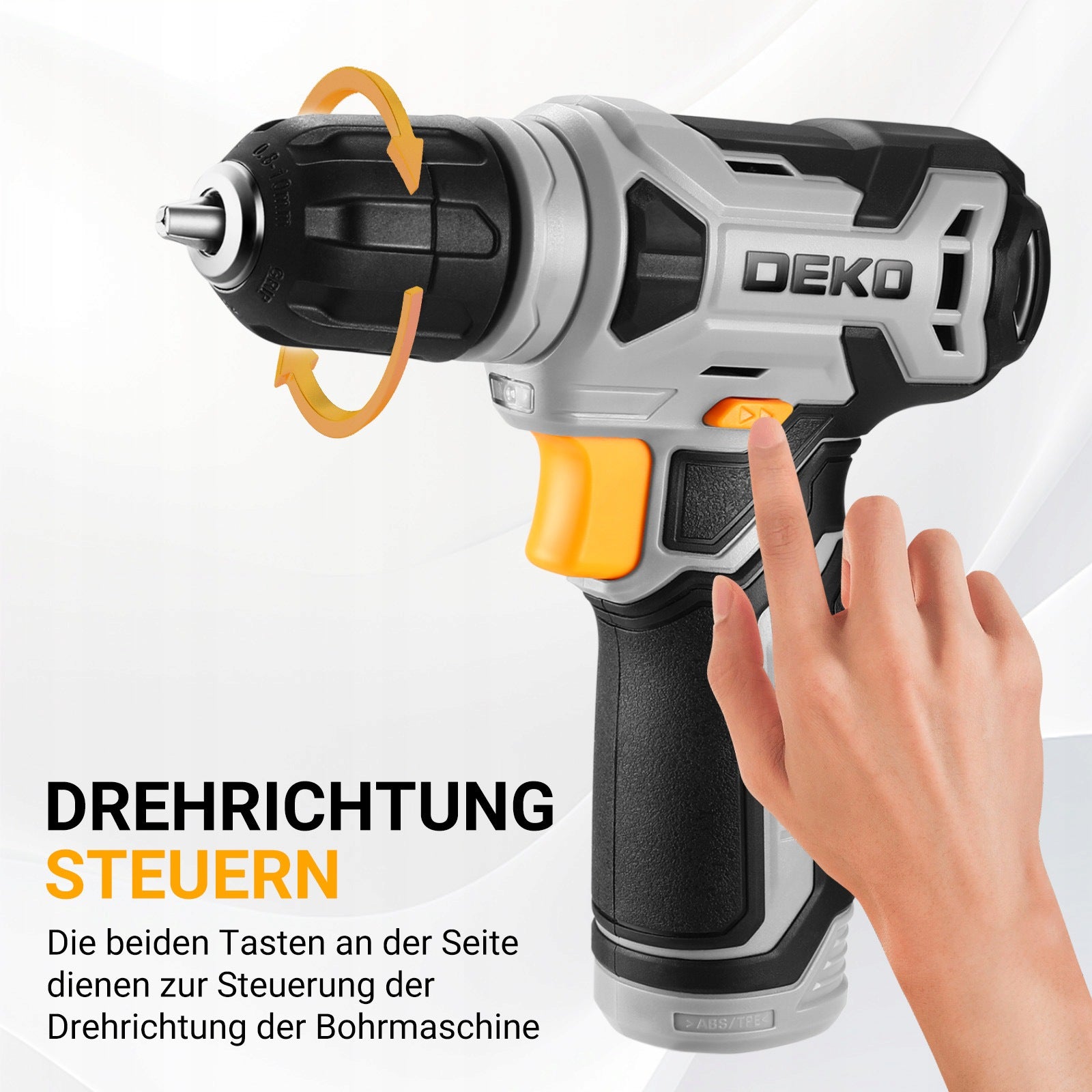 DEKO Zestaw 126 sztuk narzędzi z akumulatorowym wkrętarkiem 8V LED Brand DEKO