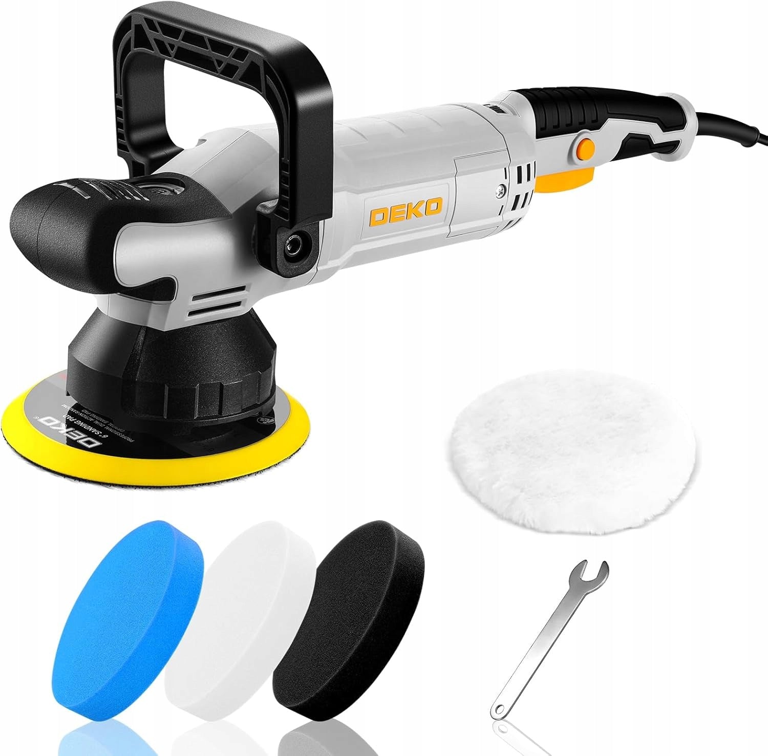 DEKOPRO Polishing Machine 900W Eccentric Polishing Machine 6Speeds