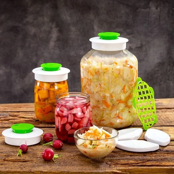 DELLA CASA pickling weight plate, 3 pcs. Brand Tescoma