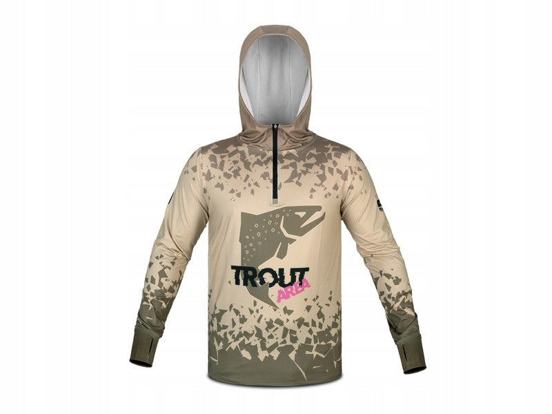 DELPHIN UV ARMOR 50+ TROUT HOODIE size XL Brand 100