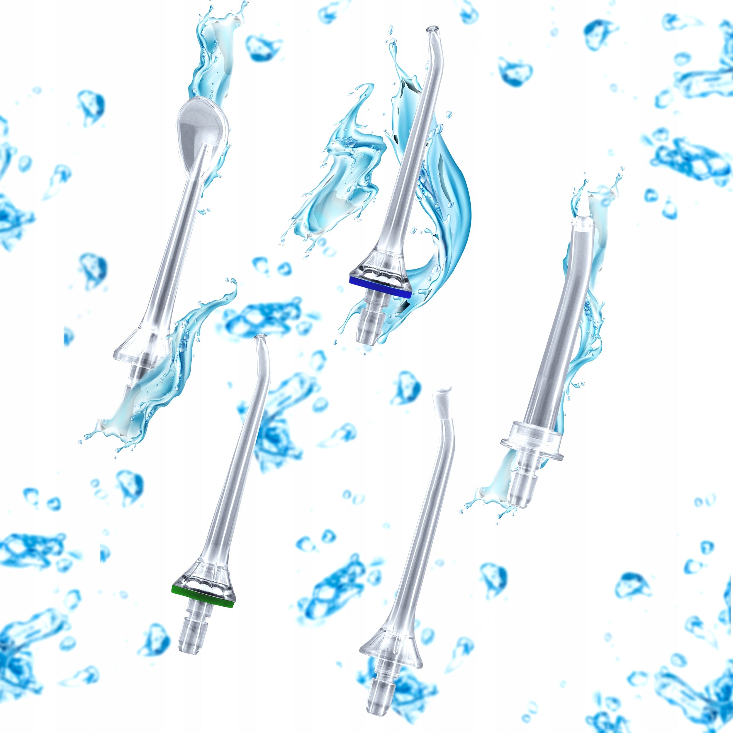 DENTAL IRRIGATOR FOR TEETH WIRELESS 5 Modes 5 Tips Color white